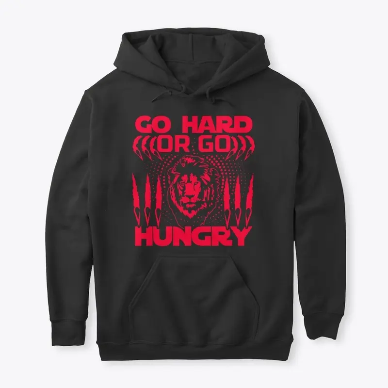 Go hard hoodie red