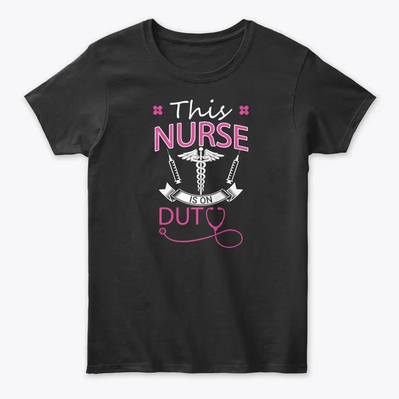 This nurse is on duty